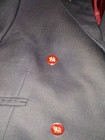 Men   s Tuxedo Blazer Jacket M Black red Double-breasted 6-button Notch Lapel