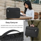 Bible Cover Case With Handle And Zippered Pocket Black Carrying Bag For Books