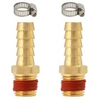  2-pack 3 8  Barb To 1 4  Npt Air Hose Fittings  Brass Air Hose Repair Kit 