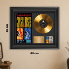 Guns N  Roses Gold Record Display With Copy Signed Framed Wall Art