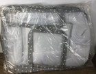 Nwt  Gray Polka Dot Crib Diaper Caddy Organizer Handles  Collapsible