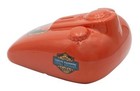 Harley-davidson Vivid Bar   Shield Eagle Gas Tank Bank  Ceramic Orange
