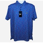 Breezy The Popsicle Season Golf Polo Shirt Mens L Blue Performance Short Sleeve