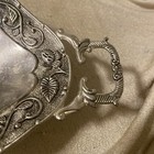 Vintage Silver Plated Candy Dish Studio Silversmiths Oval Flowers Godinger