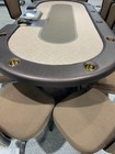 Casino Size Poker Table Tan brown 10   used 