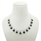 925 Sterling Silver Black Spinel Choker Necklace  Handmade Women Jewelry