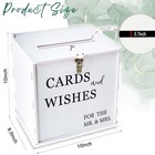 White Wedding Card Box Slot  Lock Elegant Reception Money Envelope Large