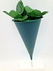 Diy Cemetery Vase Hard Plastic Cone With Foam Foliage   Metal Spike