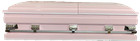 Oversized 29in Pink white Casket Silver Hardware White Interior