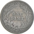 1899-p Barber Dime 90  Silver Average Circ