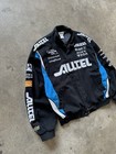 Vintage 90s Nascar Dodge Cars Racing Jacket Embroidered Coat Zip Black Sz Xl
