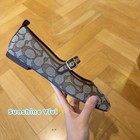 New Coach C Rivet Mary Jane In Signature Jacquard Oak maple Cap82