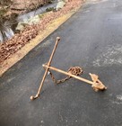 30lb Large 36    Vintage Boat Ship Iron Folding Anchor Antique Restaurant Nautical