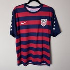 Rare Nike Usa 17 18 Pre Match Soccer Dri Fit Shirt Jersey Men   s Large Striped