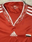 Rare Vtg 2007-2009 Adidas Yemen Home Football Soccer Shirt Xl Red White Jersey