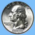 1940-1949 Washington 90  Silver Quarters   Quarter Estate Coin Lot   Unc  Ms  Bu