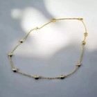 4ct Round Lab Created Diamond Women s Station Necklace 14k Yellow Gold Plated
