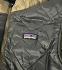 Patagonia Kids  Diamond Quilt Hoody Jacket Size Xl14 Navy black tan