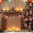 36 Pcs Gingerbread Man Wooden Christmas Ornaments With Rope For Tree   Party M3