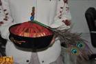 Antiques Emperor Hat Cap Old China Dynasty Palace Cloth Embroidery Dragon Totem