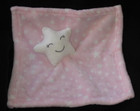 Hudson Baby Pink White Star Security Blanket Lovey Hb Plush