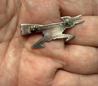 Vintage Native American Sterling Silver Turquoise Roadrunner Brooch Pin 6 Grams
