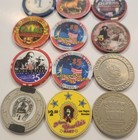 Lot Of 15 Vintage Casino Chips tokens Las Vegas Casinos  Palms Opening Day    