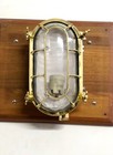 Oval Brass Ship Bulkhead Light Vintage Marine Nautical Timeless Ceiling Decor