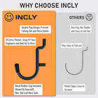 176pcs Extra Thick Pegboard Hooks  1 4  Heavy Duty Black Metal Peg Board Hooks A