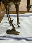 Vintage Brass Giraffe Large 15  Tall Mcm