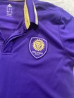 Adidas Polo Men   s Large Purple Orlando City Climalite Shirt Mls