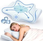 Emircey Contour Memory Foam Cervical Neck Pillow  Adjustable Ergonomic - White