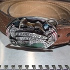 Proud To Be Veteran Oval Eagle Usa Flag Patriotic Western Belt And Buckle Sz 38
