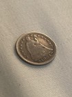 1854 Seated Liberty Half Dime Silver Coin With Arrows