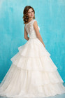 Allure Bridal 9321 Ivory Wedding Dress Size 10 Nwt Lace Tiered Ball Gown