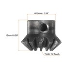 2pcs Bevel Gears 1 5m 12 Teeth 6mm Shaft Hole Tapered Bevel Pinion Gear