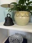 Antique Burmese Bronze Temple Bell 5  Buddhist Ritual Altar Hand Cast Clapper