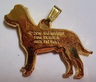 Pit Bull Terrier Uncropped Dog 24k Gold Plated Pewter Pendant Jewelry Usa Made