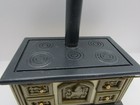 Dollhouse Miniature Antique Kitchen Wood Burning Stove With Pipe