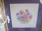 Bucilla Ribbon Embroidery Picture Kit September Aster Flowers