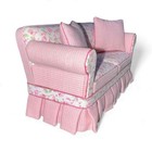 Miniature Dollhouse 1 12 Scale - Lee s Minis Shabby Chic Pink Sofa - Sc100