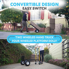 2 In 1 Convertible Hand Truck And Dolly  800lbs     Heavy-duty Moving Dolly Cart W