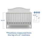 Delta Children Madrid 5-in-1 Convertible Baby Crib  Bianca White