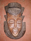 Antique African Wooden Hand Carved Tribe Lady Face Mask Decorative Collectible