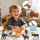 Bolzra Safari Animals Figures Toys  Realistic Wild Zoo Animal Figurines     