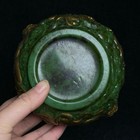 5  Rare Old Chinese Natural Green Jade Carved Dynasty Dragon Beast Pot Jar Crock