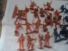   30 Original 1960 s Marx Indians  Frontiersman Playset Figures   Lot Of 30   