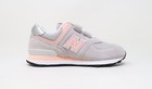New Balance 574 Core Hook   Loop Little Kids Shoes Sneakers Pv574evk - Grey pink