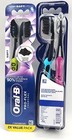 2pk Oral-b Pro-flex Charcoal Manual Toothbrush Adult Soft Bristle-4 Toothbrushes