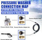 Pressure Washer Adapter Set  Quick Connect Kit  Metric M22 15mm Female To M22 Ma